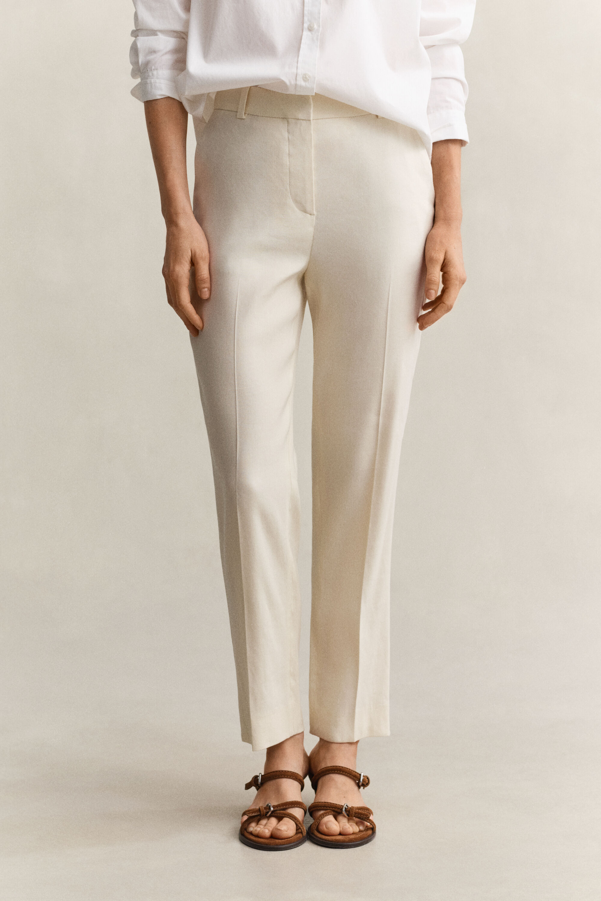 Tailored Linen Stretch Pants