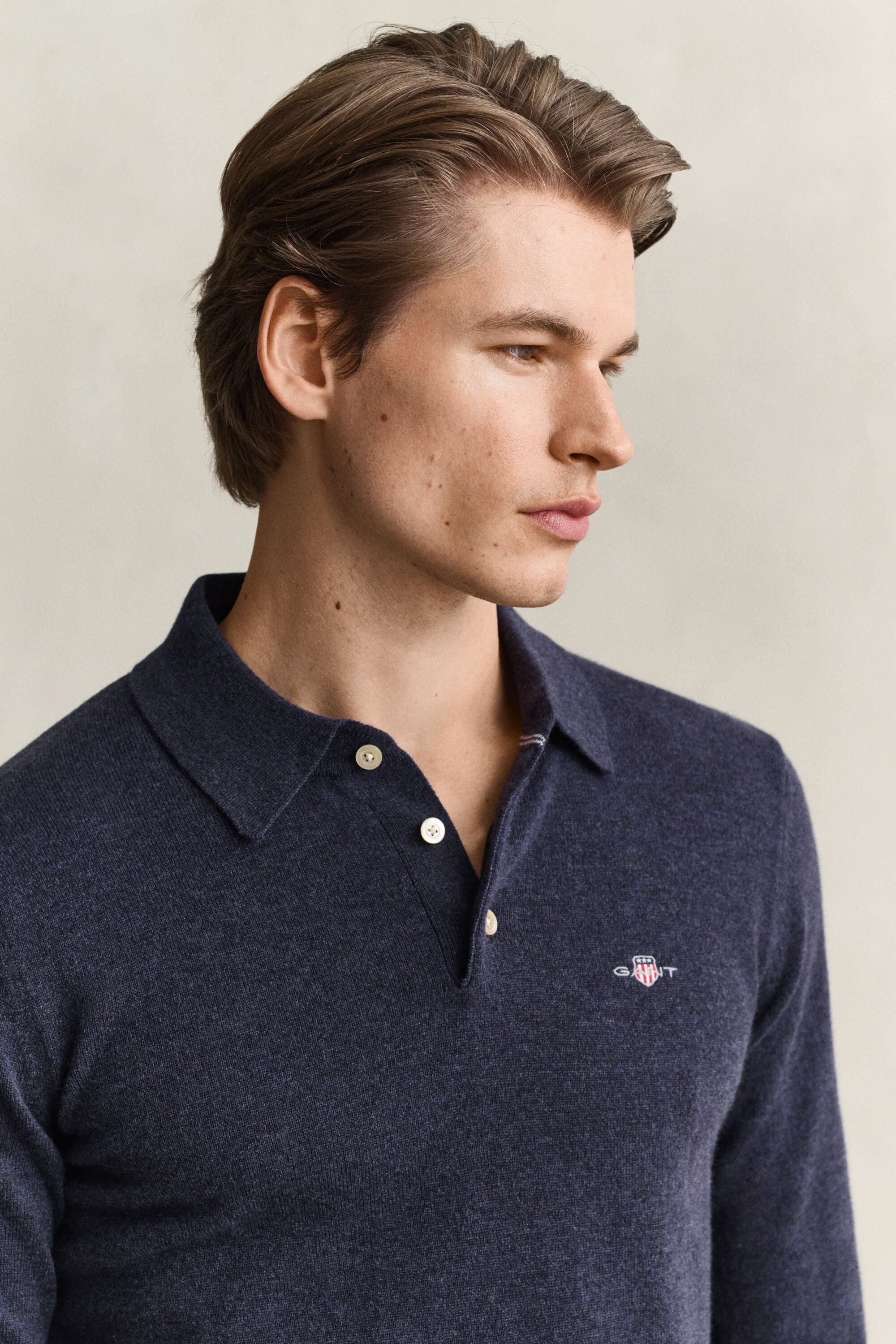 Superfine Lambswool Polo Sweater