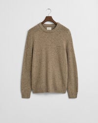 Wool Blend Nepps Crew Neck Sweater