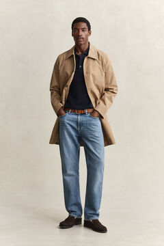 Textured Polo Sweater — EVENING BLUE 5