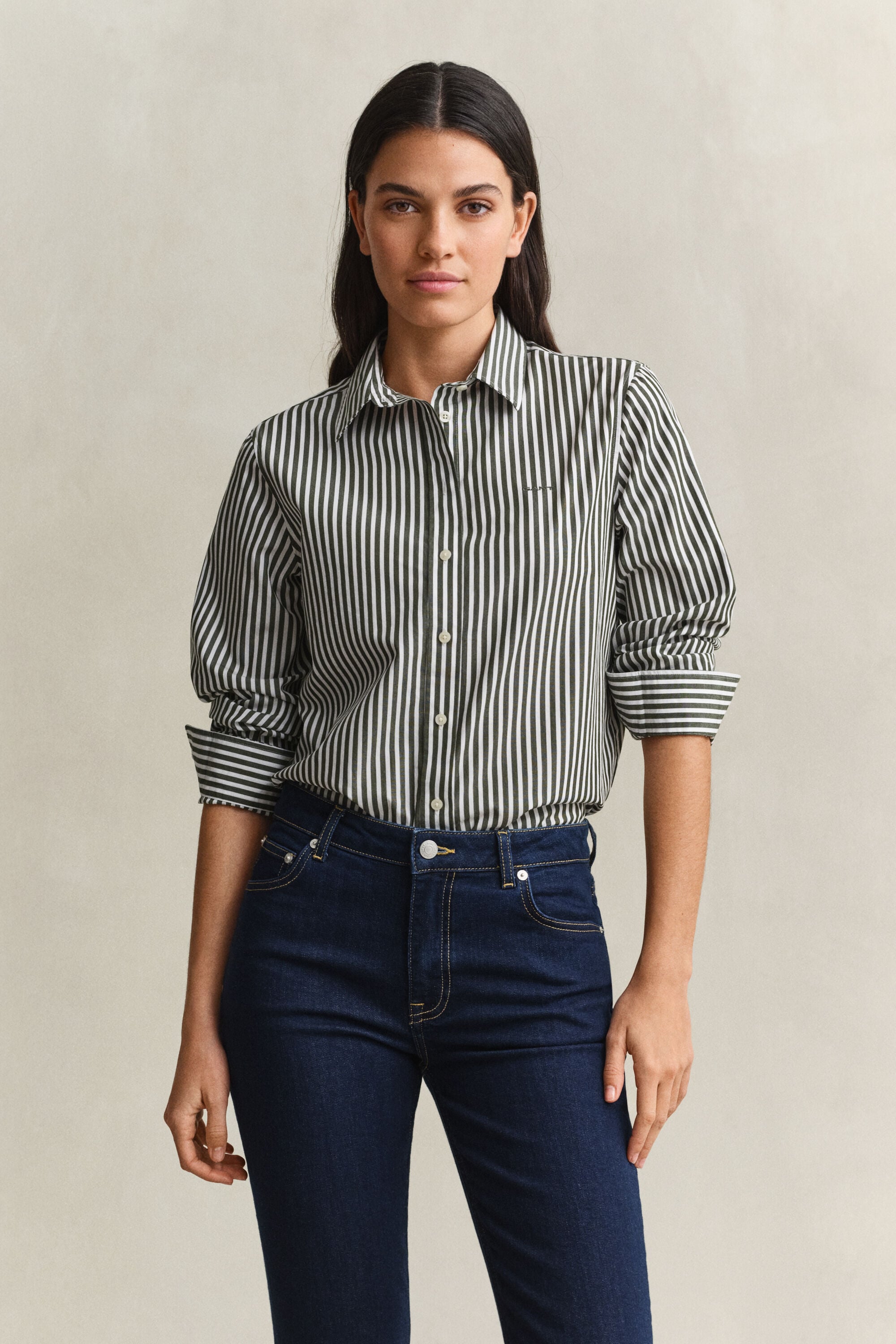 Regular Fit Striped Classic Poplin Shirt