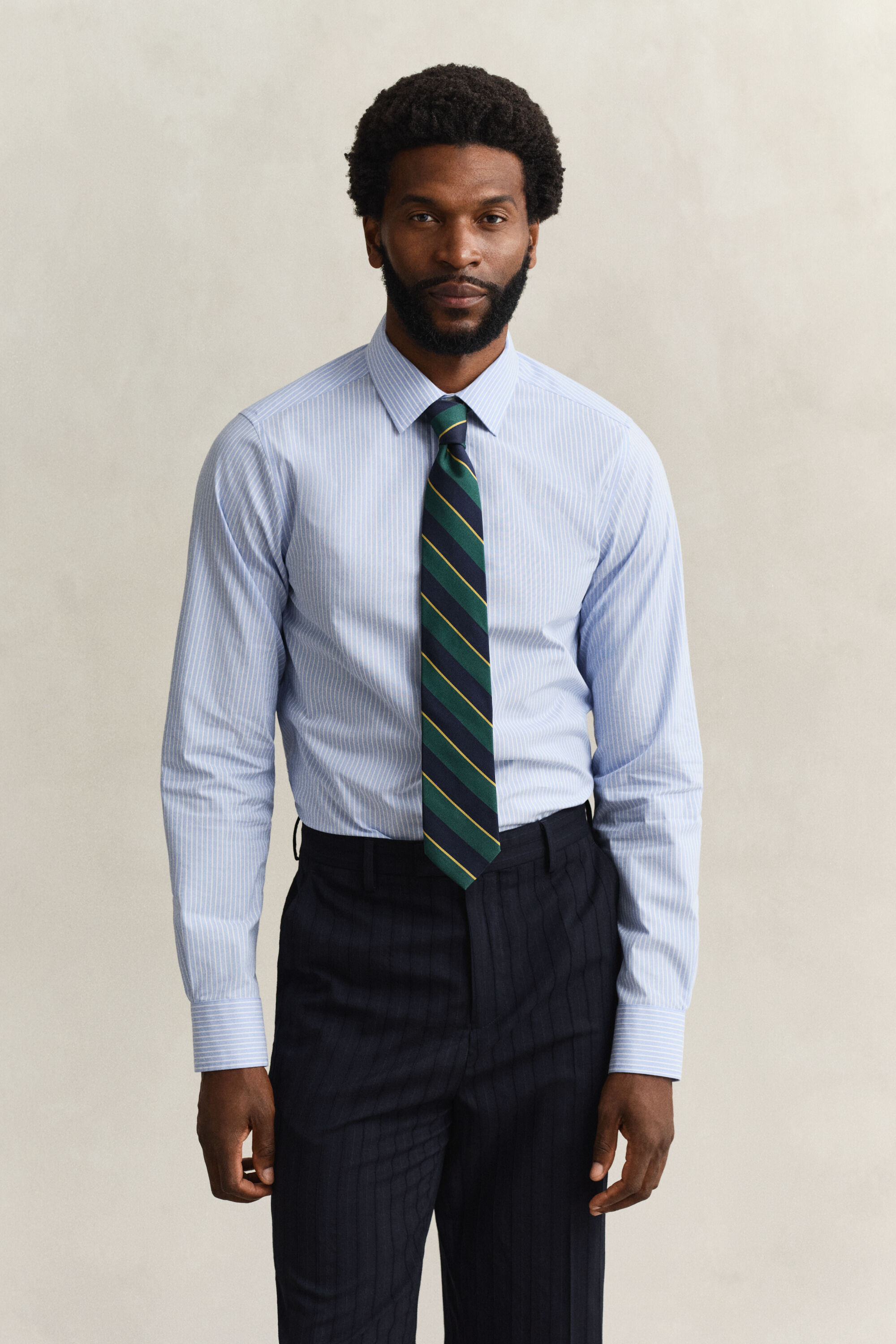 Striped Stretch Poplin Shirt