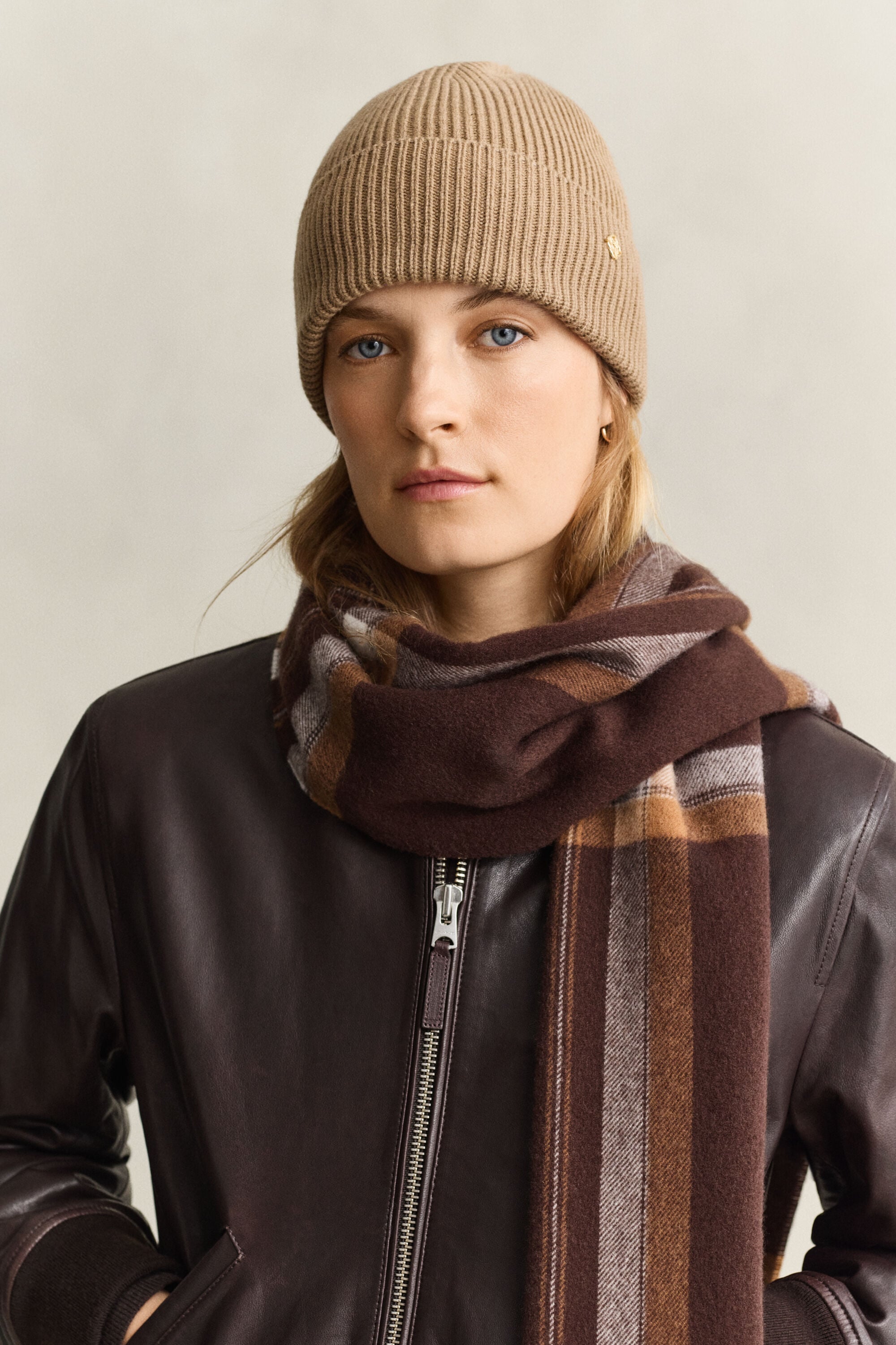 Ribbed Wool Beanie