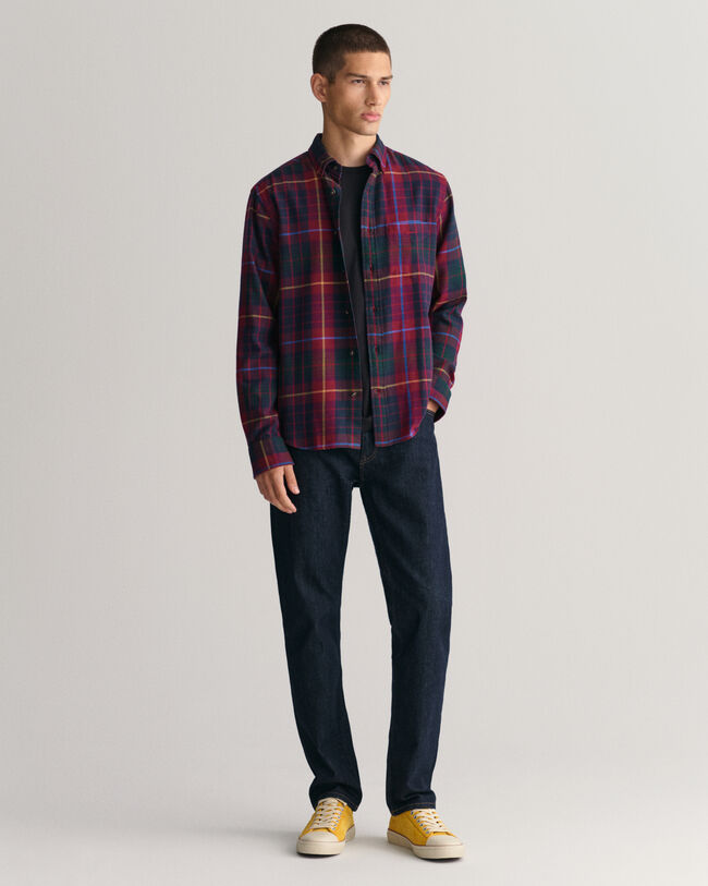Regular Fit Plaid Flannel Checked Shirt