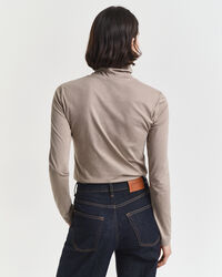 Lightweight Cotton Turtleneck Top