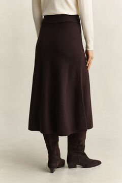 Lambswool Skirt — DEEP BROWN 2