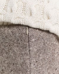 Flared Wool Midi Skirt