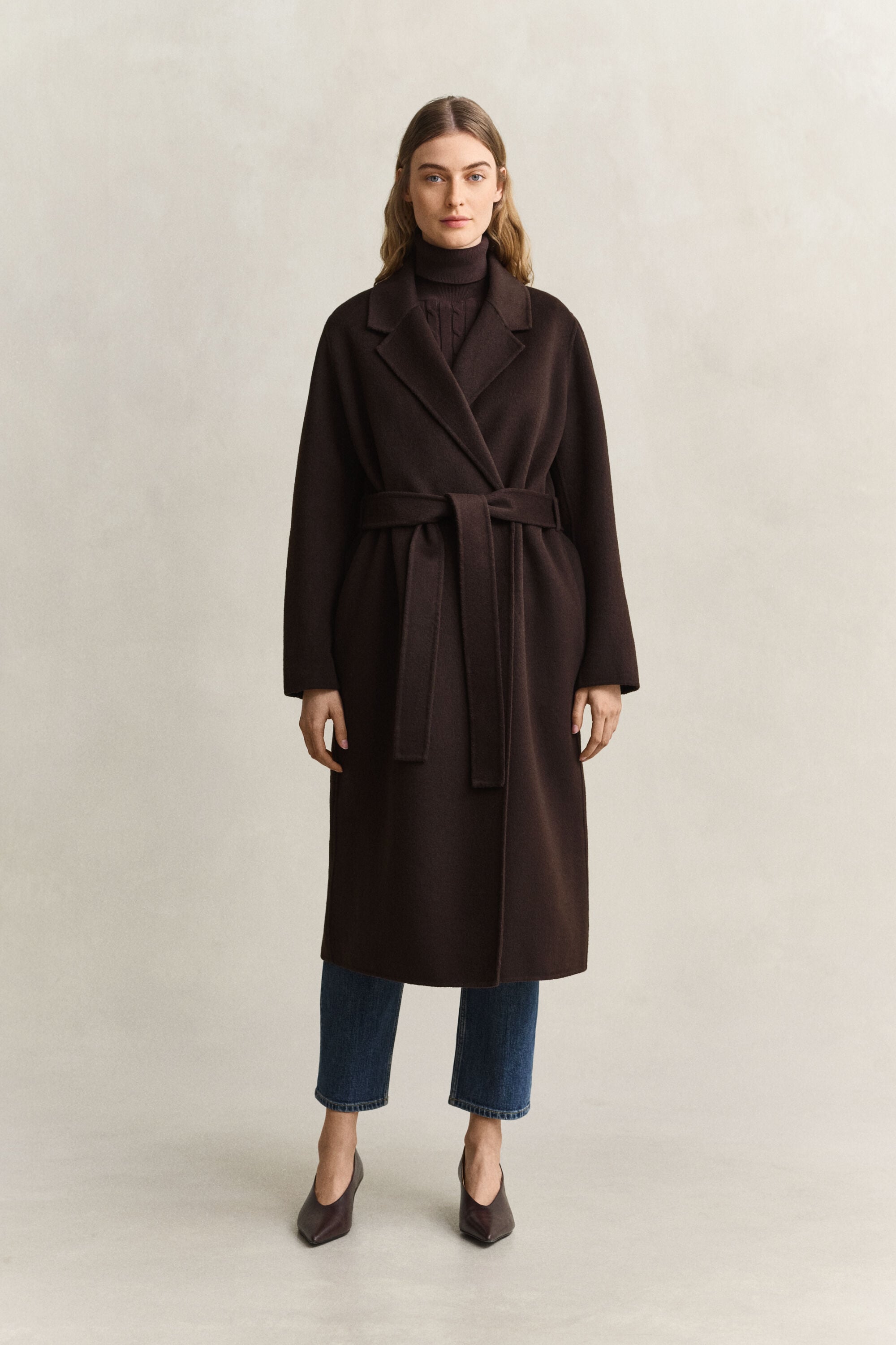 Handstitched Belted Coat