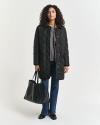 Quilted Corduroy Trim Coat