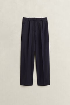 Tailored Wool Pants — EVENING BLUE 1
