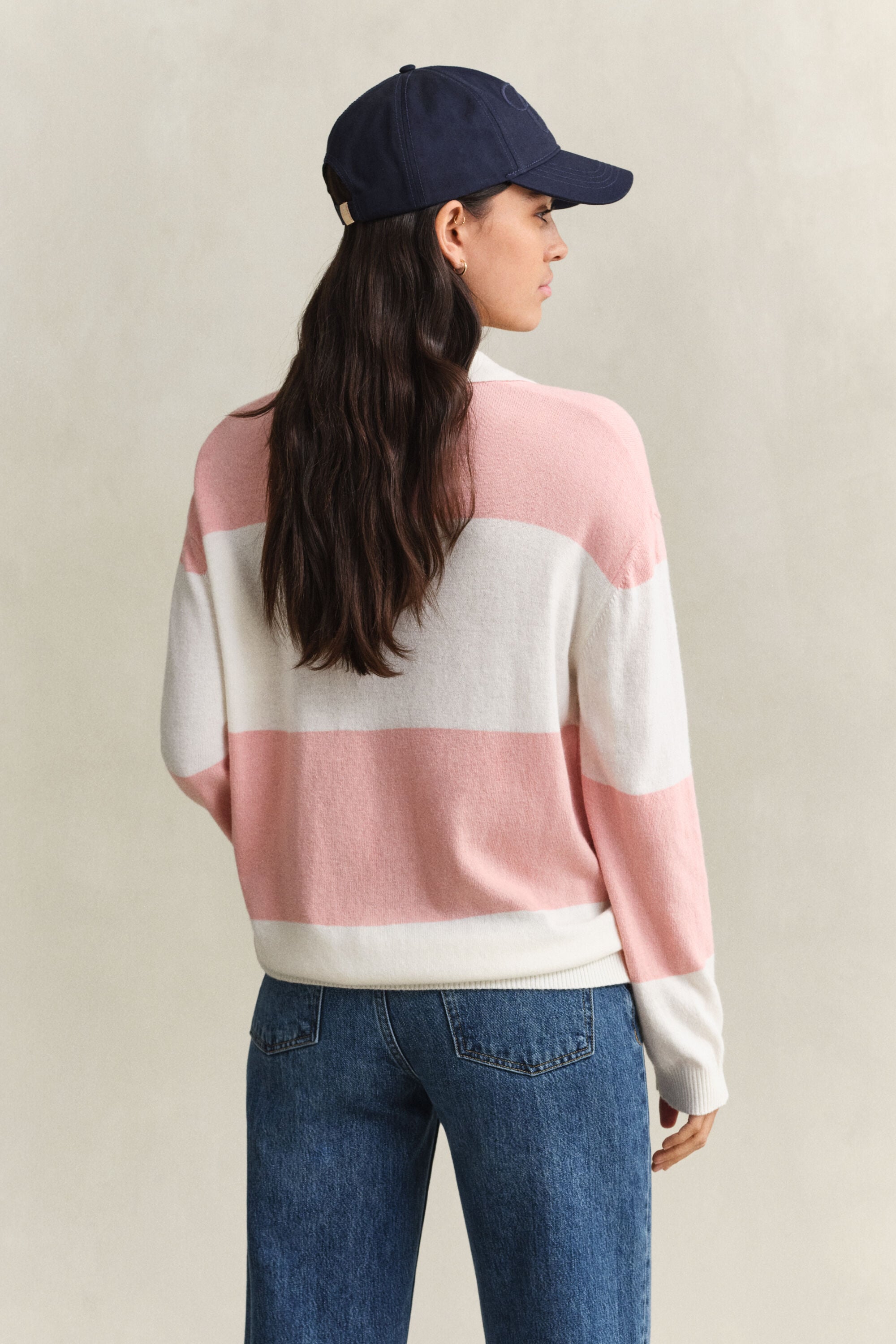 Knitted Barstriped Rugger