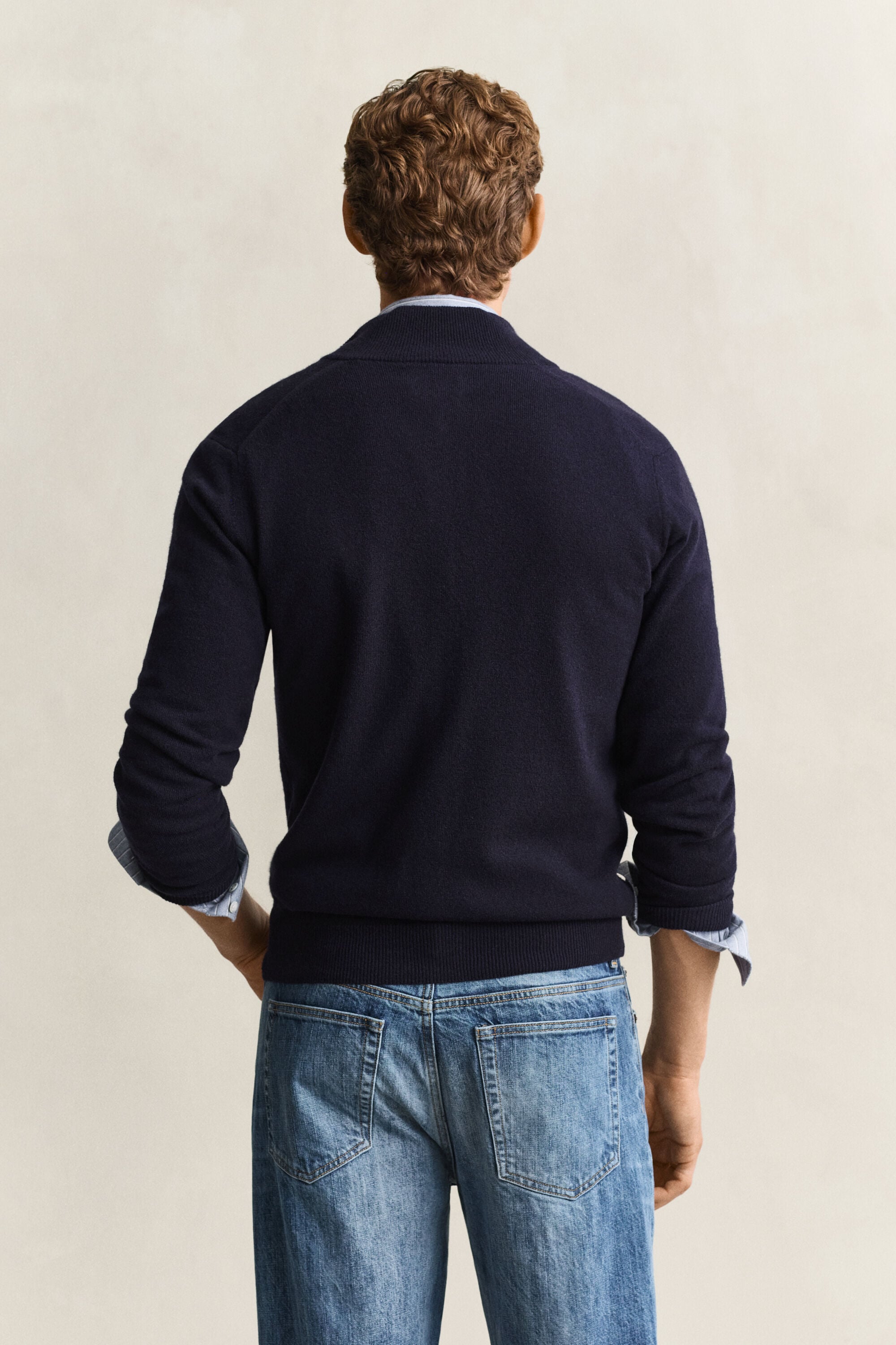 Lambswool Zip Cardigan