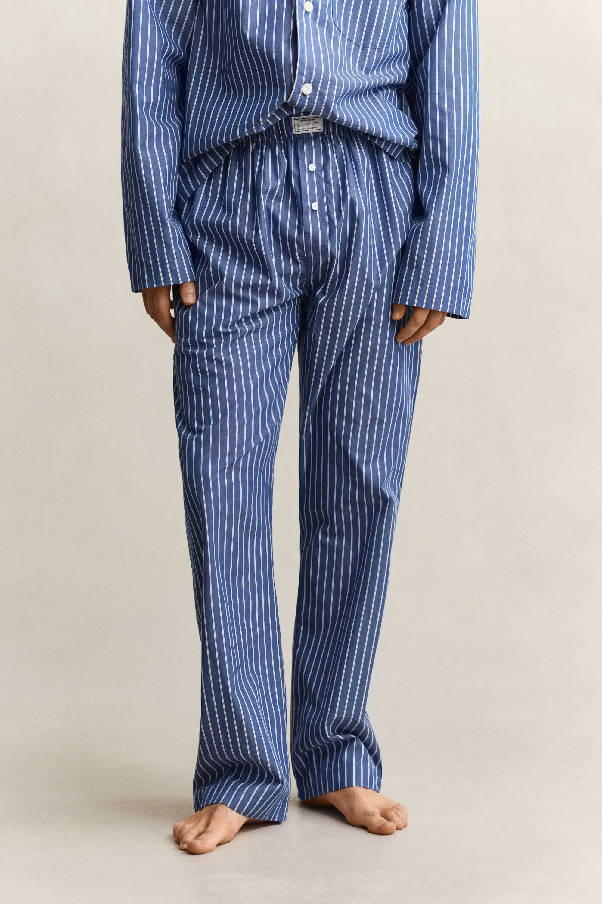 Striped Poplin Pajama Set