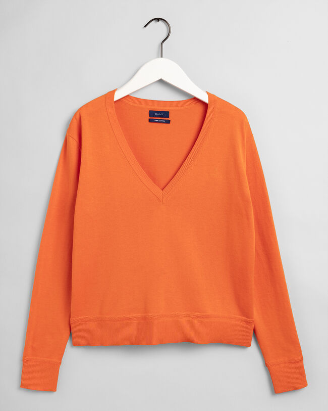 Light Cotton V-Neck Sweater