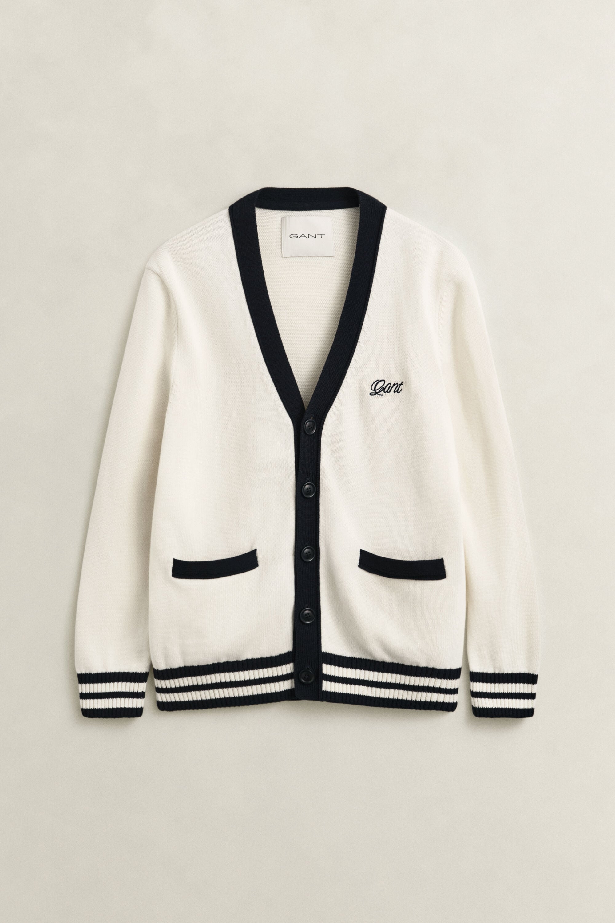 Buttoned V-Neck Cardigan