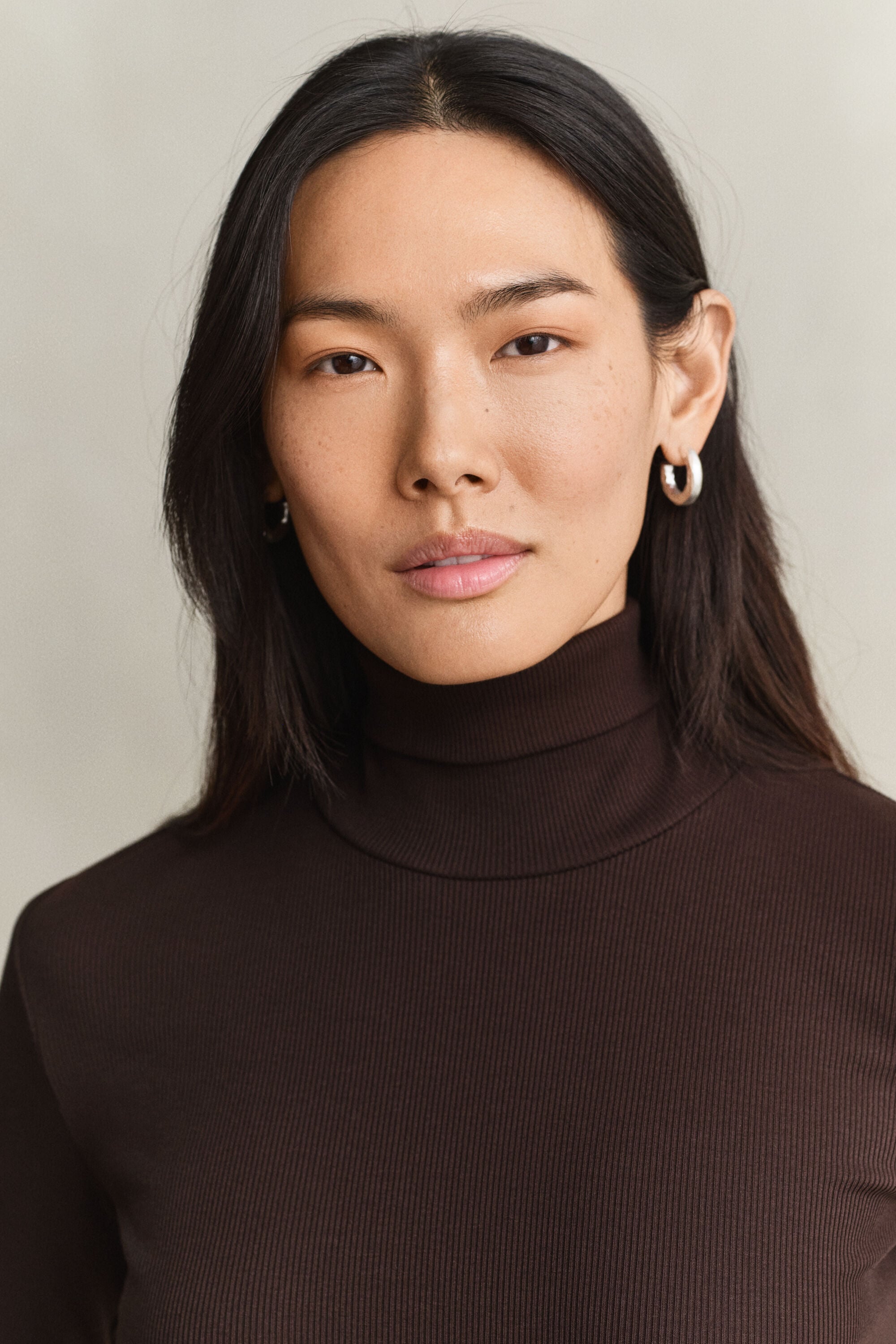 Ribbed Turtleneck Top