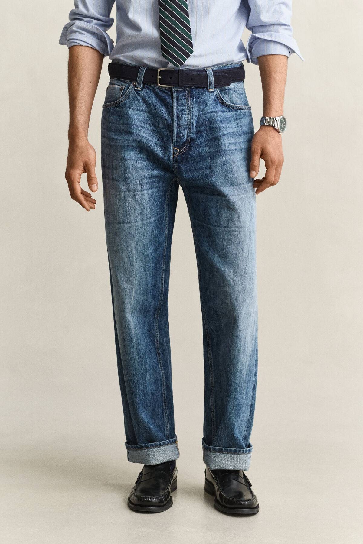 Archive Wash Jeans — DARK BLUE BROKEN IN