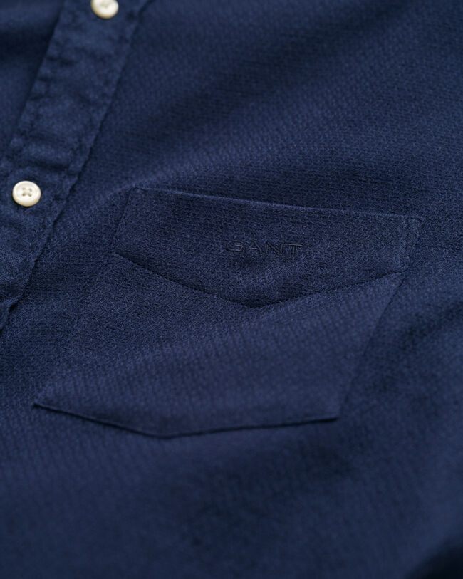 Regular Fit Textured Cotton Linen Shirt