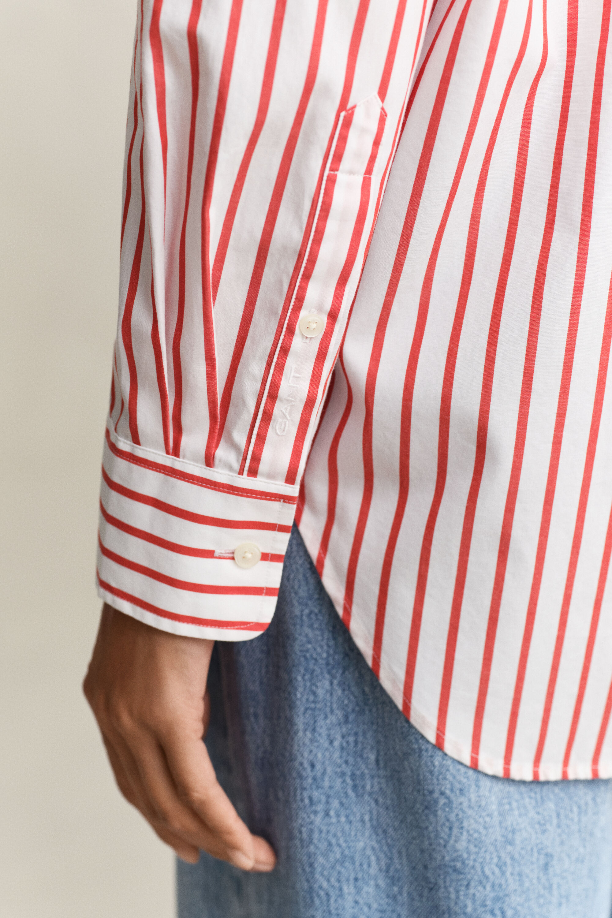 Relaxed Fit Classic Striped Poplin Shirt