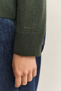 Superfine Lambswool Cardigan — MOSSY GREEN 4