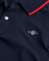 Kids GANT Striped Piqué Polo Shirt