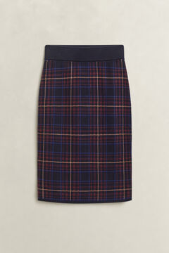 Checked Skirt — EVENING BLUE 1