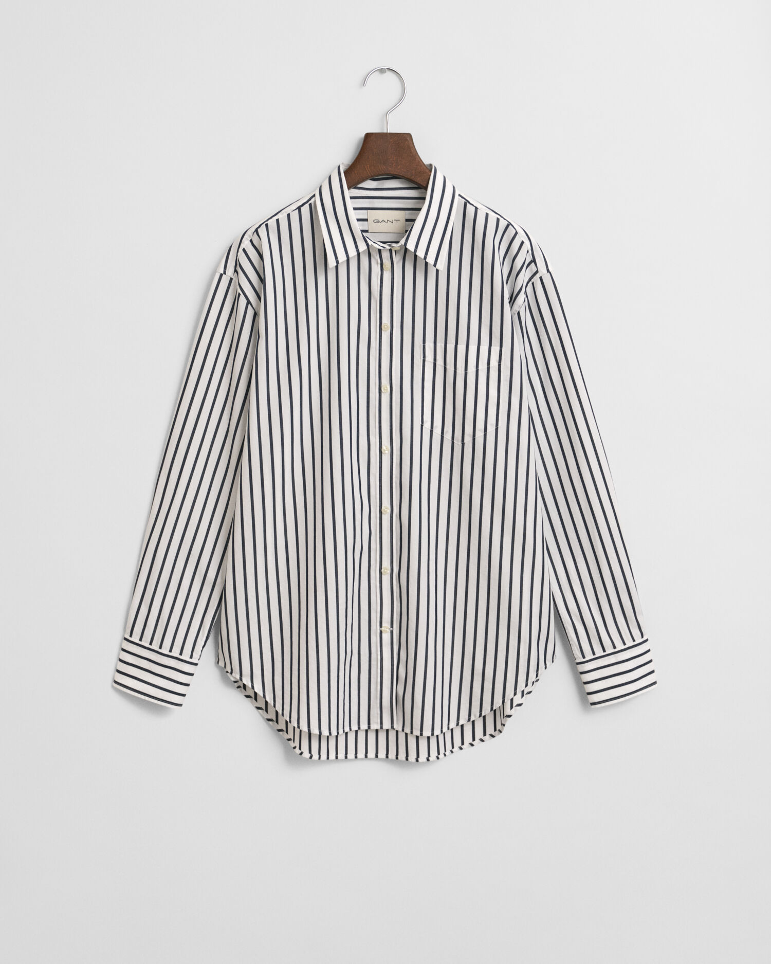 GANT Damen Rel Striped Poplin Shirt – Klassische Bluse Mit Streifen, Hoher Baumwollanteil Für Maximalen Tragekomfort