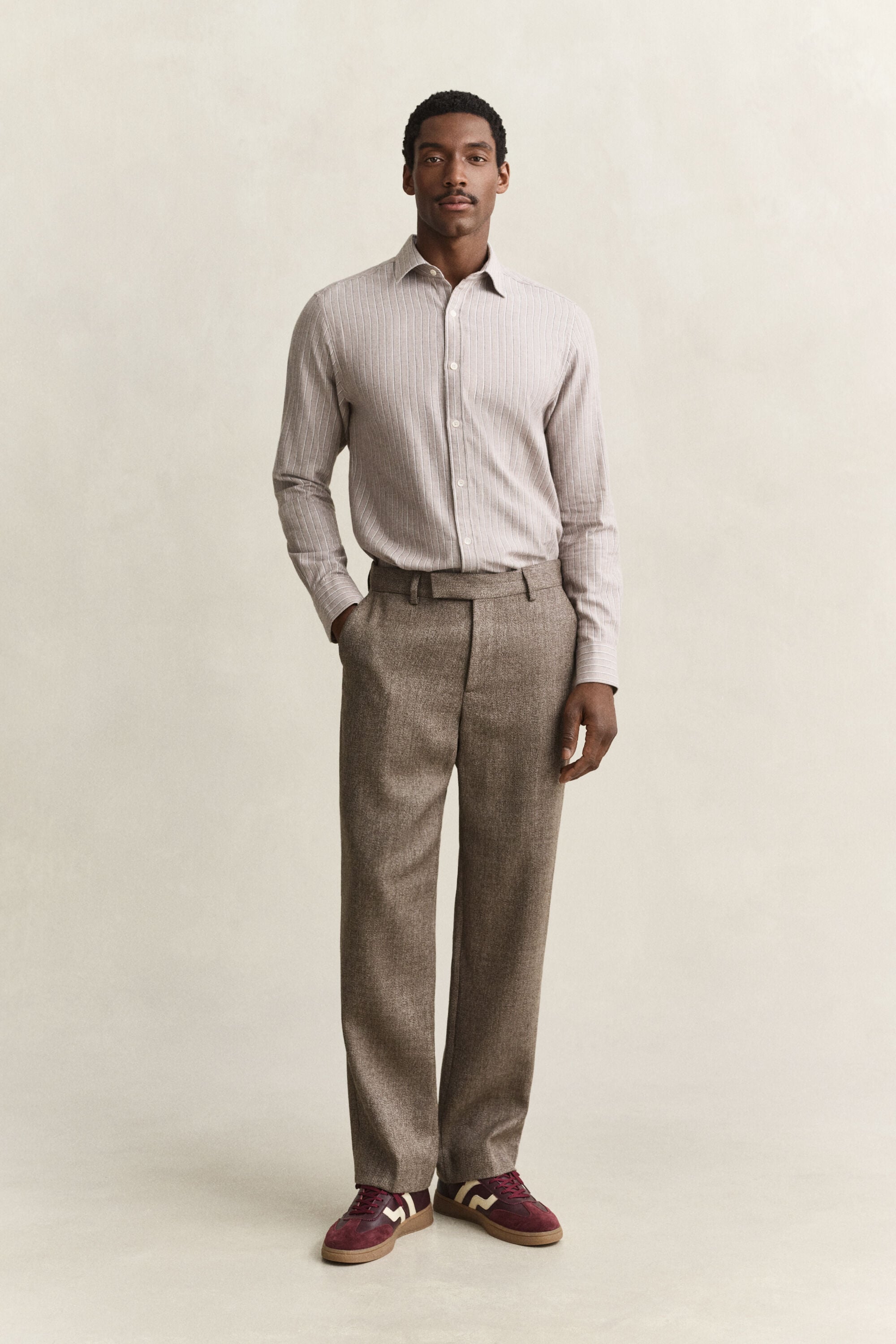 Mélange Wool Pants