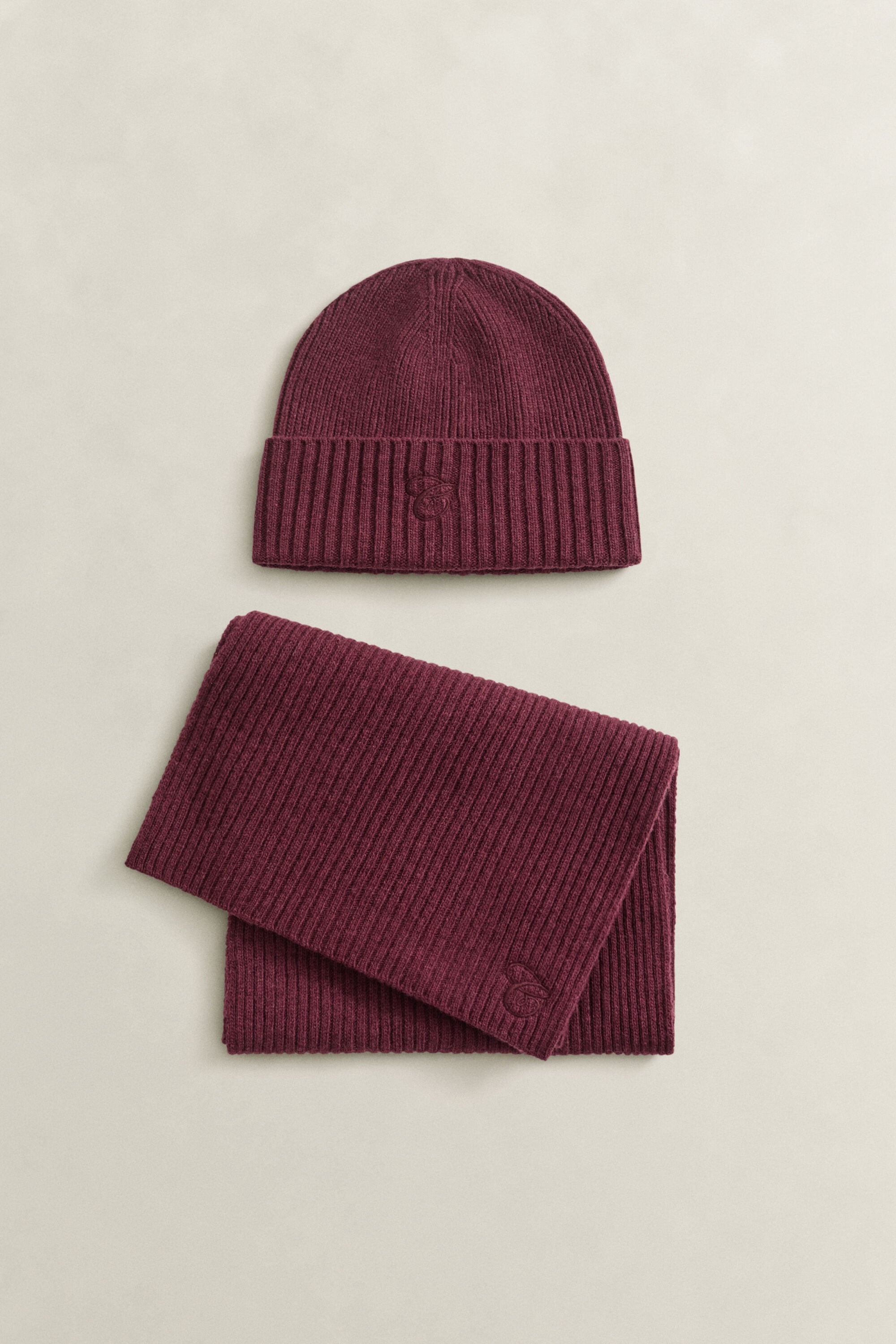 Embroidered Scarf & Beanie Gift Set