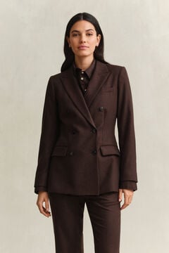 Flannel Blazer — DEEP BROWN 8
