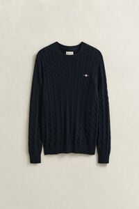 Cotton Cable Knit Crew Neck Sweater
