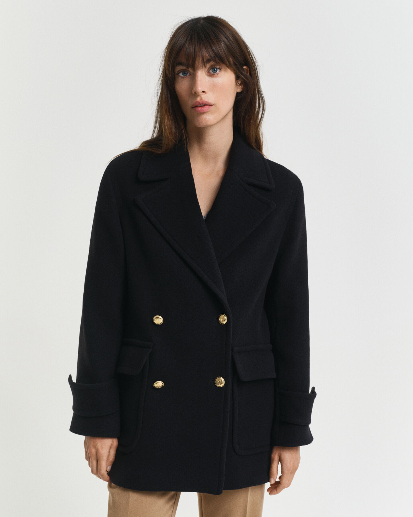 Wool Mid-Length Peacoat