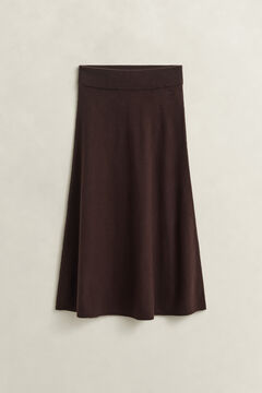 Lambswool Skirt — DEEP BROWN 1
