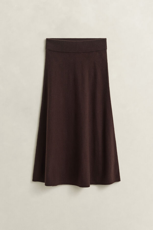 Lambswool Skirt — DEEP BROWN