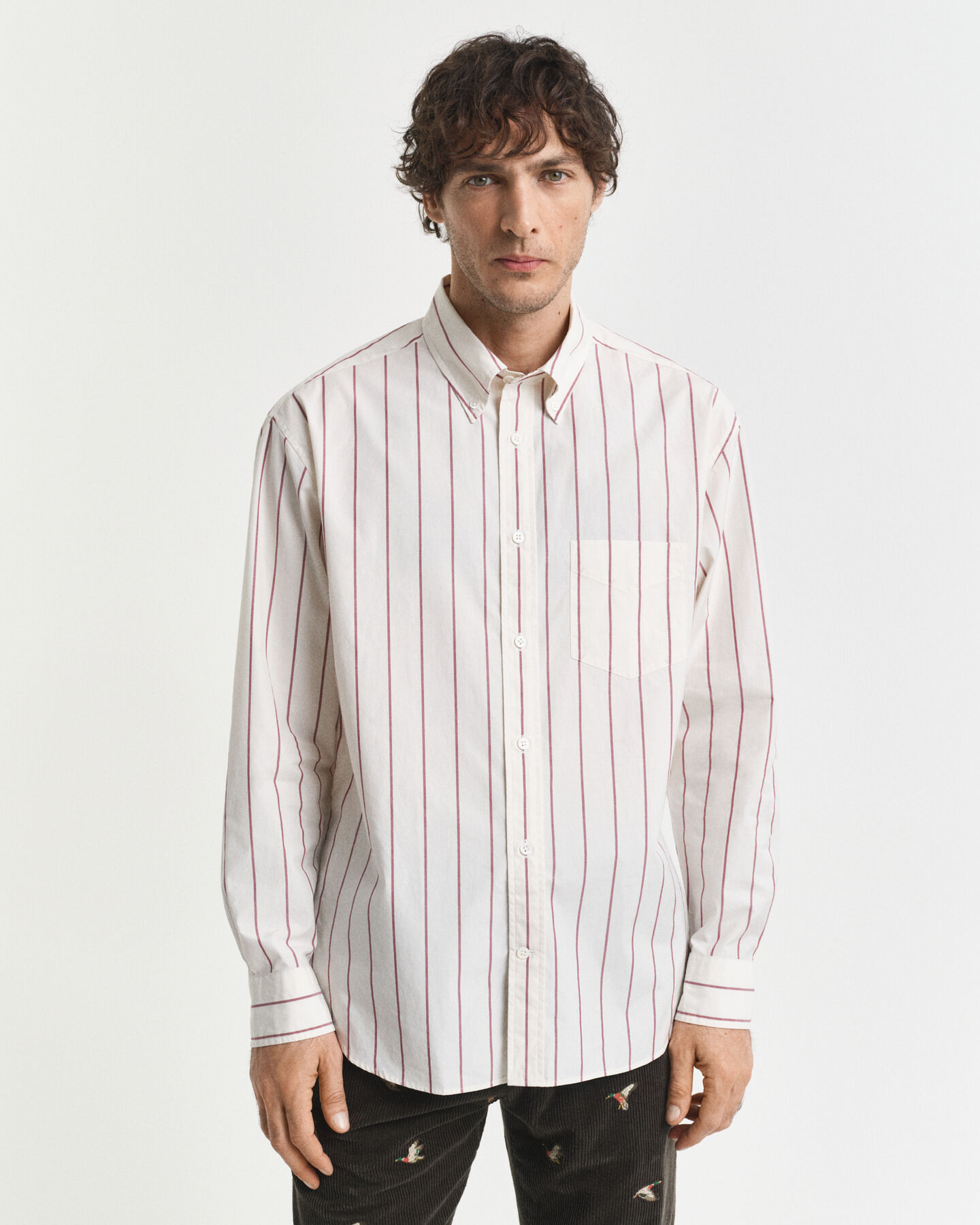 Relaxed Fit Striped Heritage Poplin Shirt