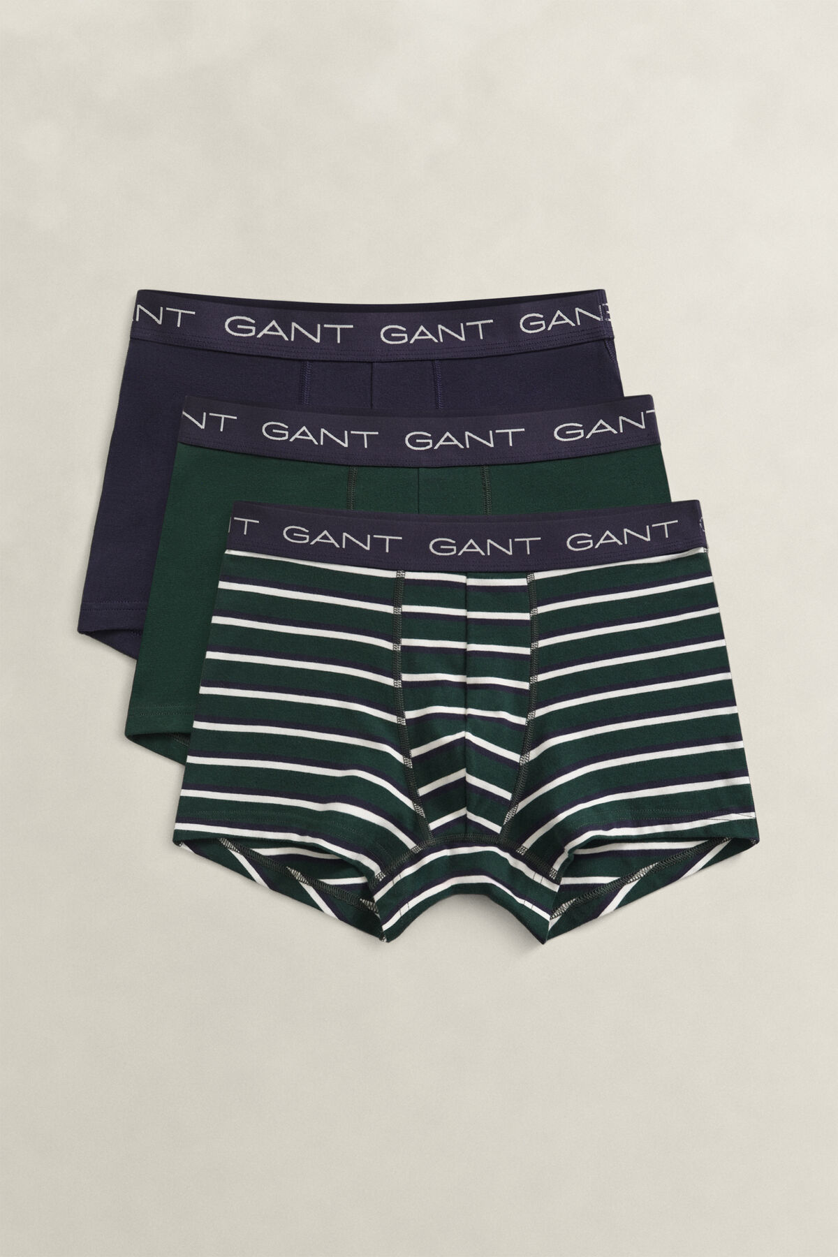 3-Pack Striped Trunks — TARTAN GREEN