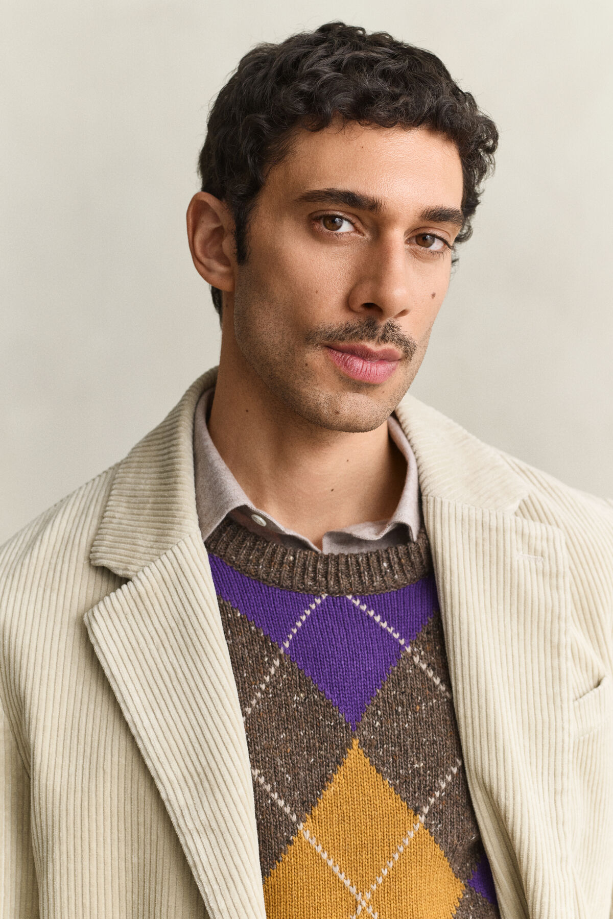 Corduroy Suit Jacket — CLAY BEIGE