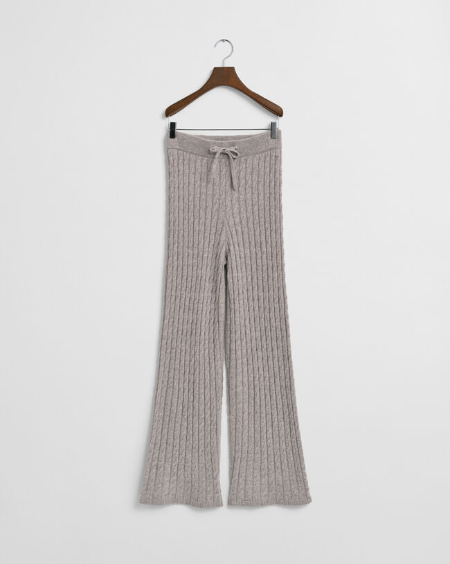 Cable Knit Wool Pants