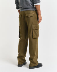 Relaxed Fit Wool Blend Cargo Pants