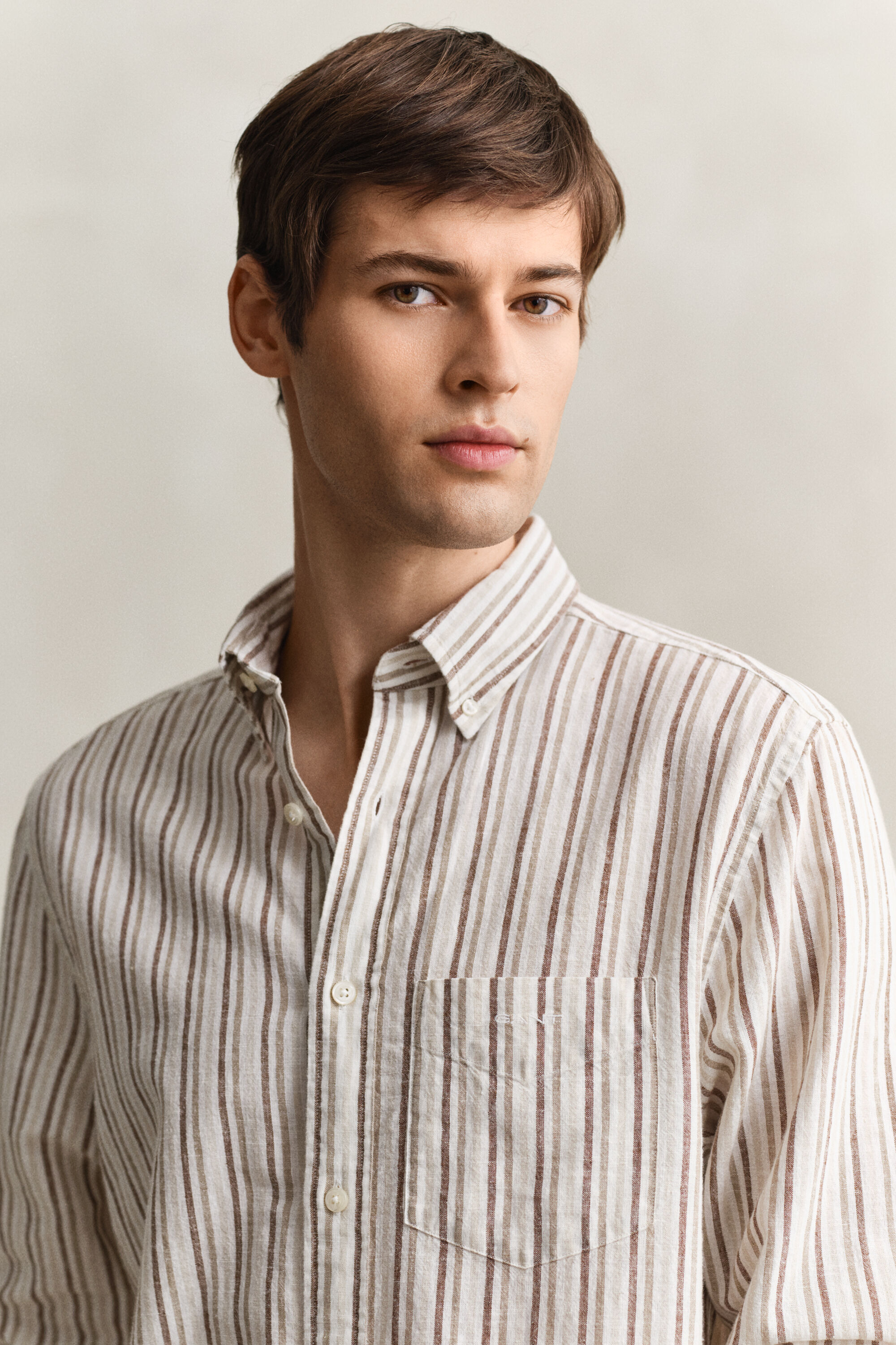 Striped Linen Blend Shirt
