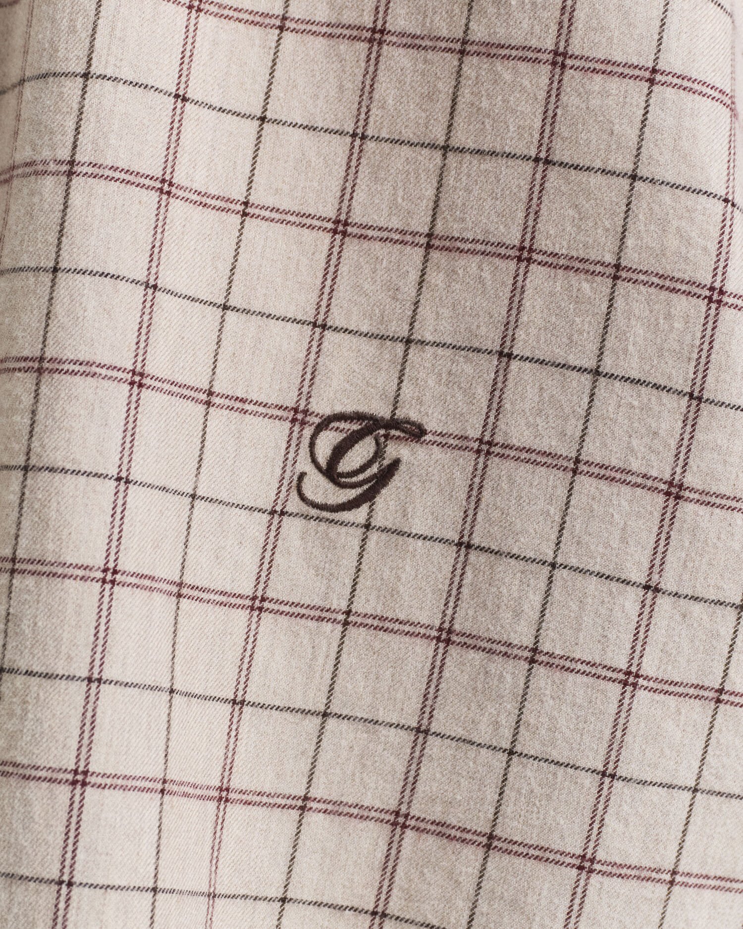 Relaxed Fit Checked Brushed Flannel Shirt