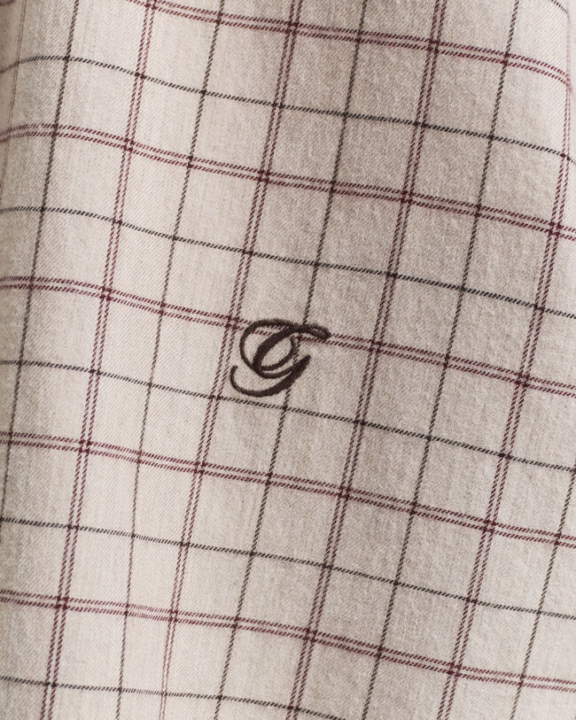 Relaxed Fit Checked Brushed Flannel Shirt