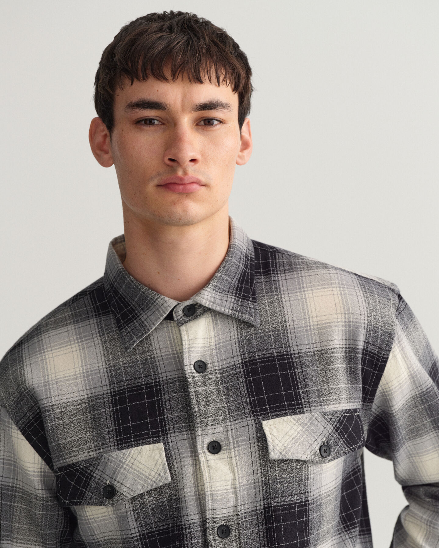 Relaxed Fit Shadow Check Shirt