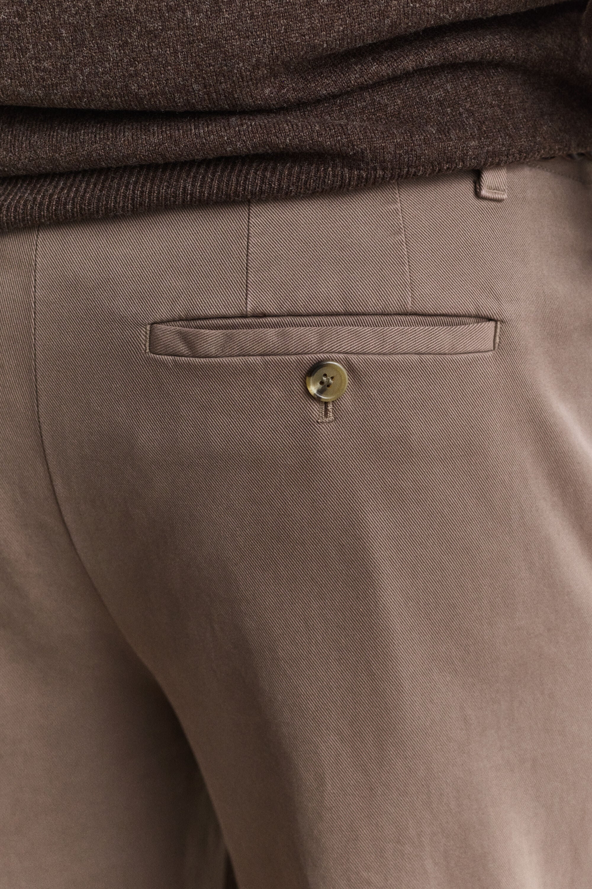 Brushed Cotton Chinos — FADED TAUPE