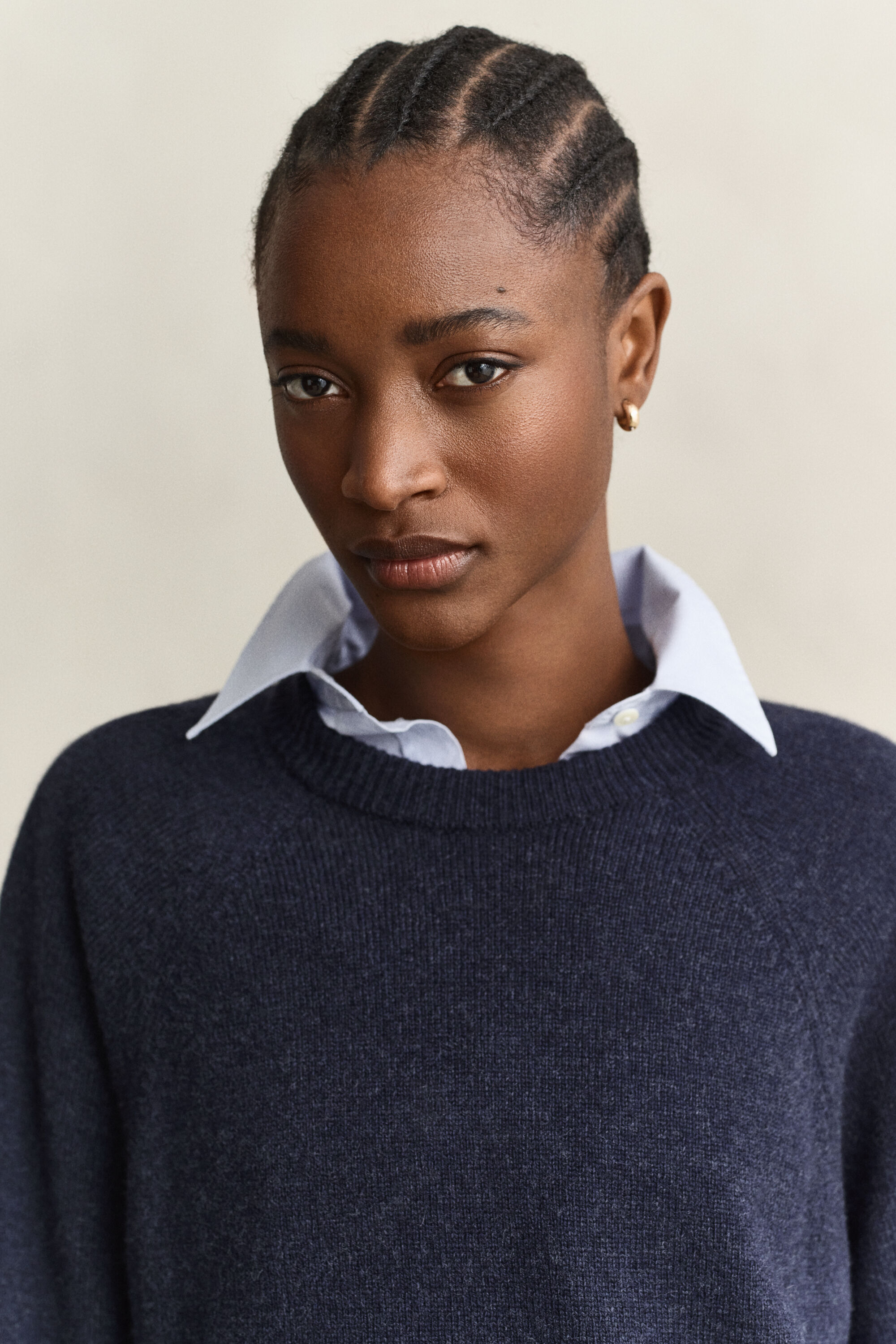 Wool Cashmere Crew Neck Sweater