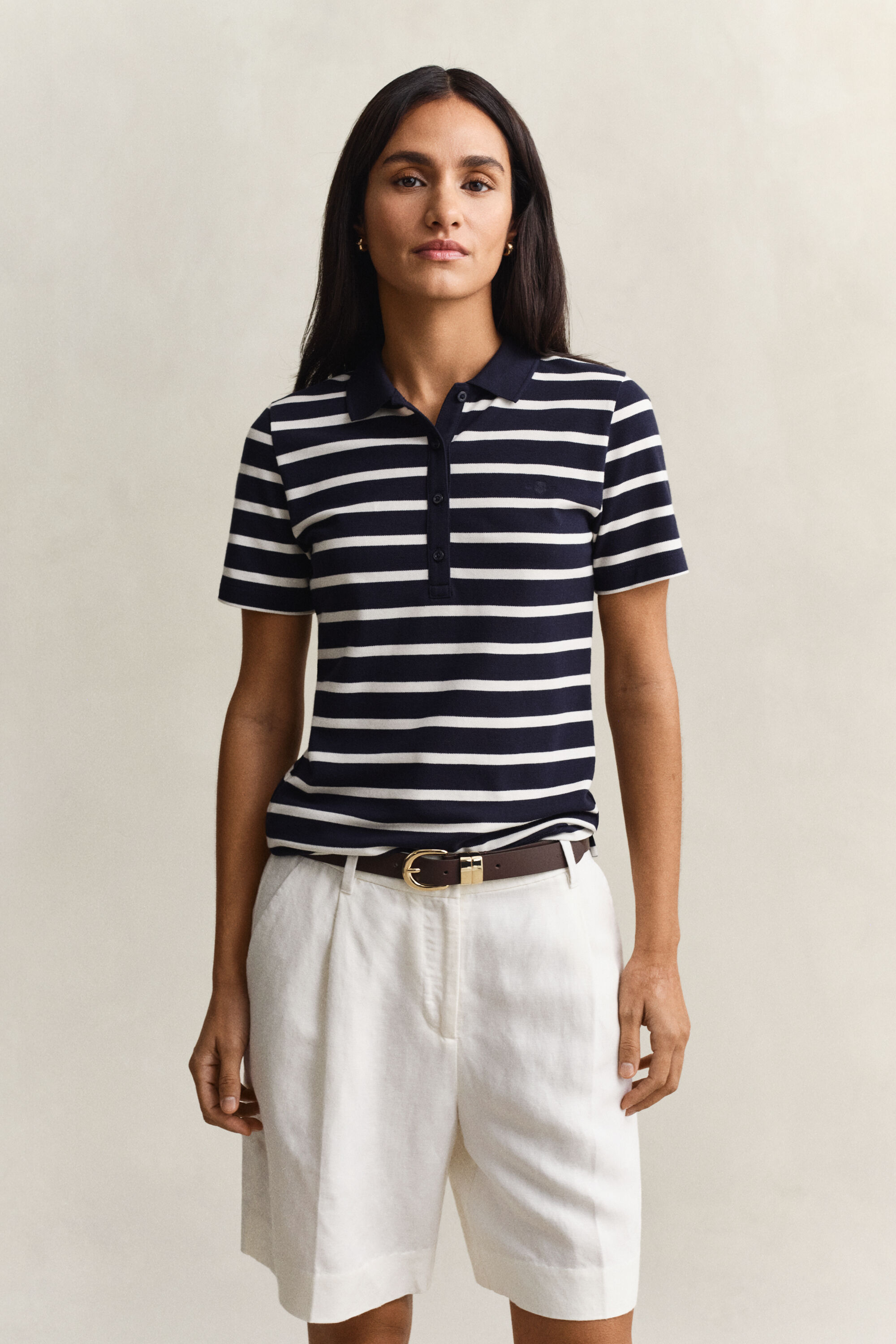 Striped Piqué Polo Shirt