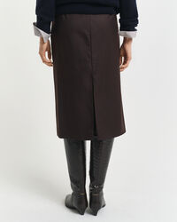 Wool Blend Midi Pencil Skirt