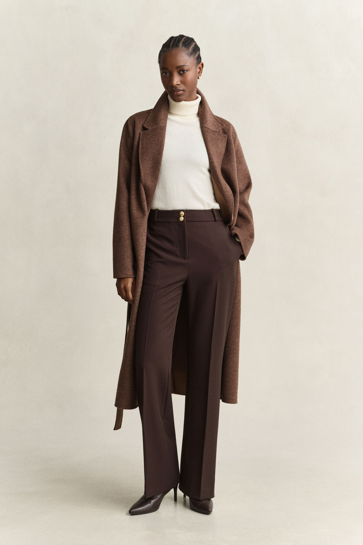 Flared Nautical Pants — DEEP BROWN