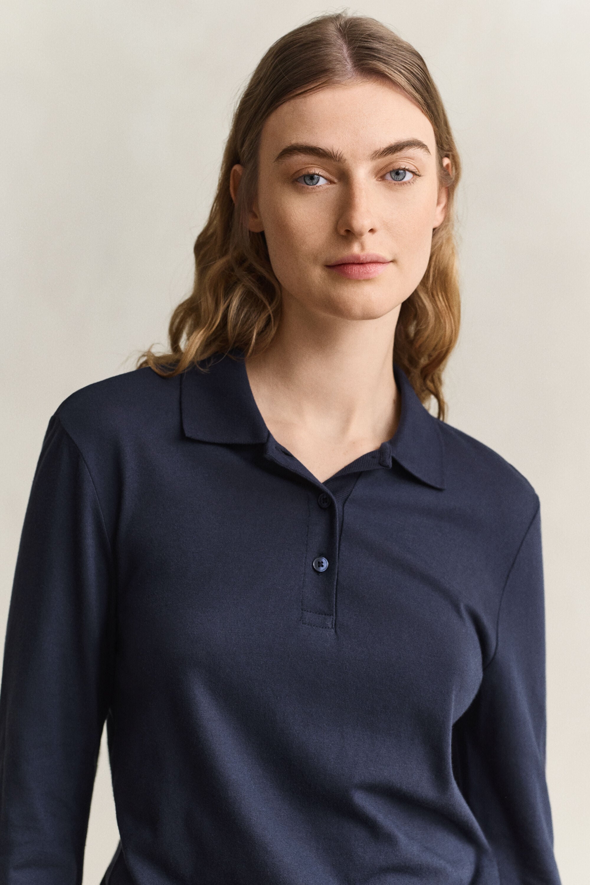 Seamless Long Sleeve Polo Top