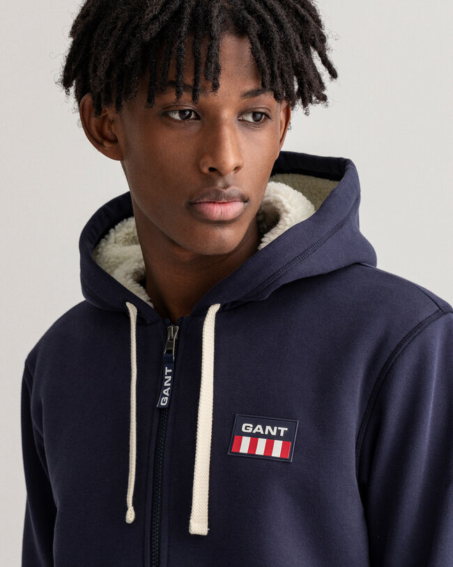 Sherpa Fleece Zip Sweat Hoodie